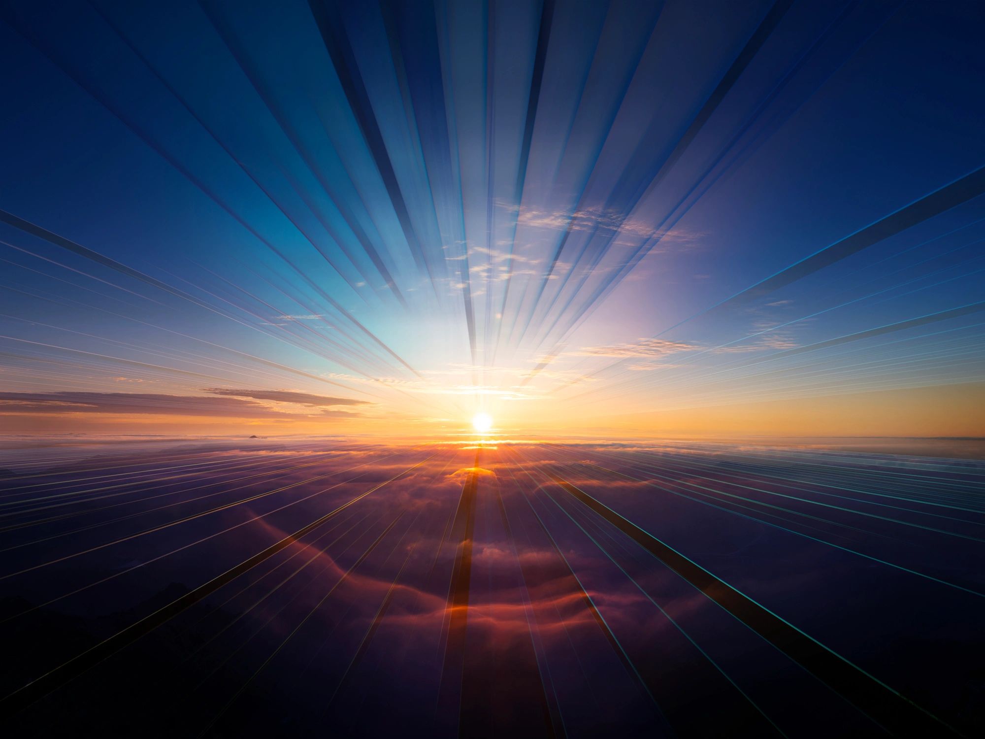 Stylized sunrise from GoDaddy